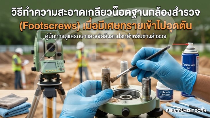 วิธีทำความสะอาดเกลียวน็อตฐานกล้อง เมื่อมีเศษทรายอุดตัน