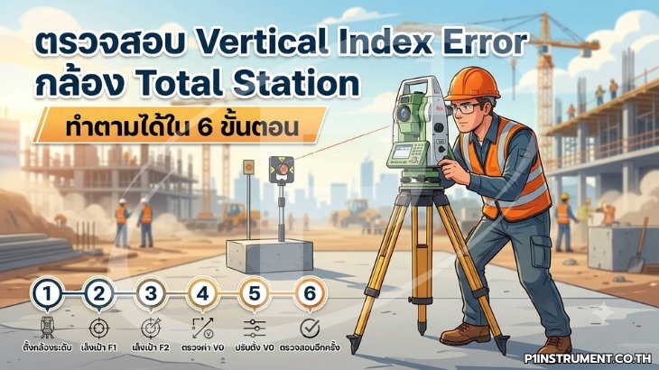 ตรวจสอบ Vertical Index Error กล้อง Total Station ทำตามได้ใน 6 ขั้นตอน