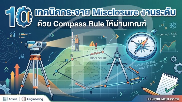 10 เทคนิคกระจาย Misclosure งานระดับด้วย Compass Rule ให้ผ่านเกณฑ์