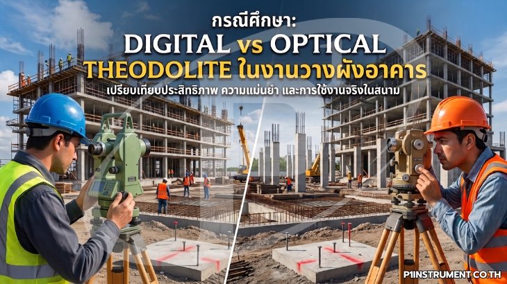กรณีศึกษา Digital vs Optical Theodolite ในงานวางผังอาคาร