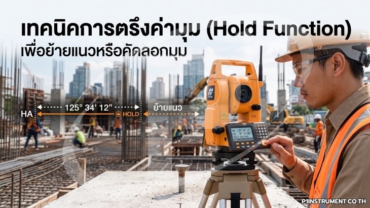 เทคนิคการตรึงค่ามุม (Hold Function) เพื่อย้ายแนวหรือคัดลอกมุม