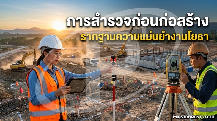 การสำรวจก่อนก่อสร้าง รากฐานความแม่นยำงานโยธา