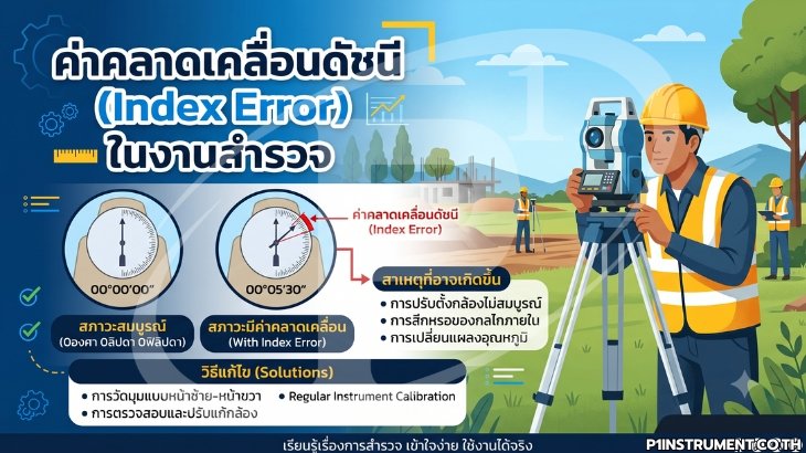 ค่าคลาดเคลื่อนดัชนี (Index Error) ในงานสำรวจ