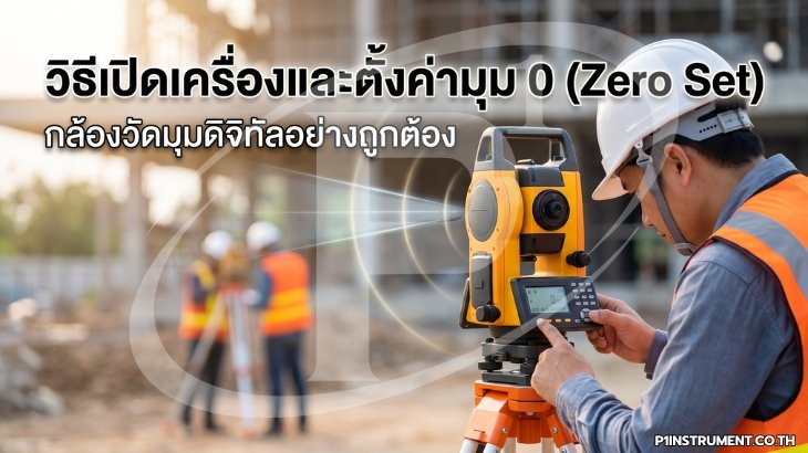 วิธีเปิดเครื่องและตั้งค่ามุม 0 (Zero Set) กล้องวัดมุมดิจิทัลอย่างถูกต้อง
