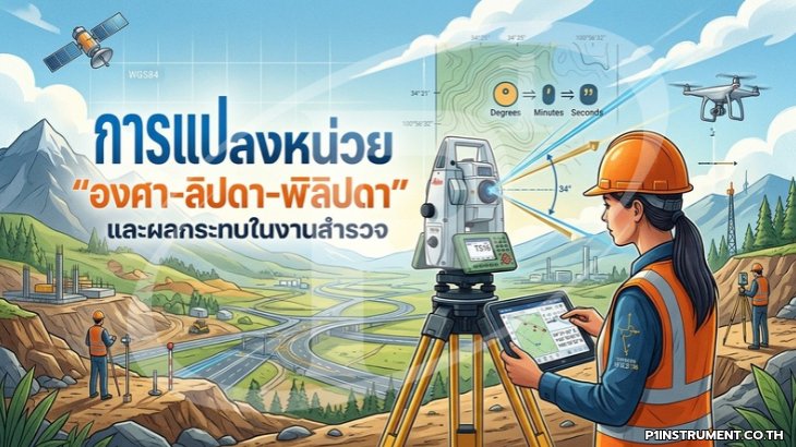 การแปลงหน่วย "องศา-ลิปดา-พิลิปดา" และผลกระทบในงานสำรวจ