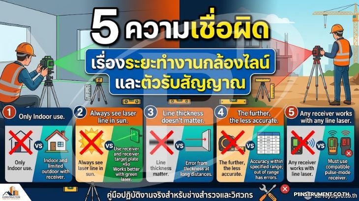 5 ความเชื่อผิดเรื่องระยะทำงานกล้องไลน์ และตัวรับสัญญาณ