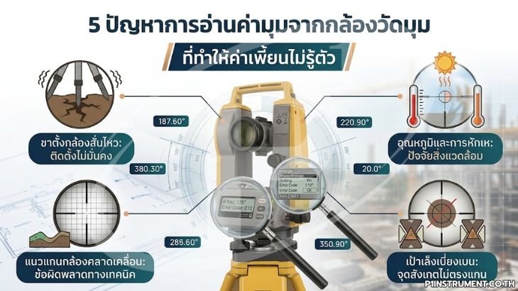 5 ปัญหาการอ่านค่ามุมจากกล้องวัดมุม ที่ทำให้ค่าเพี้ยนไม่รู้ตัว