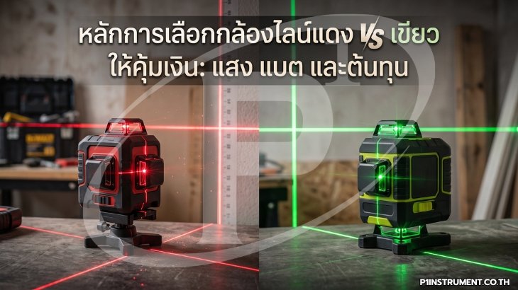 หลักการเลือกกล้องไลน์แดง vs เขียว ให้คุ้มเงิน: แสง แบต และต้นทุน