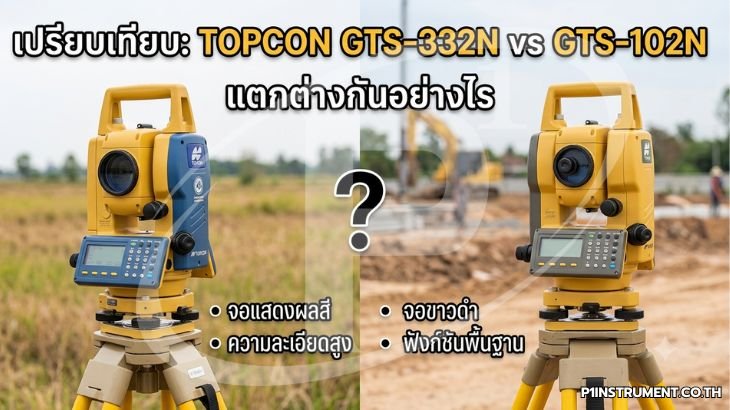 TOPCON รุ่น GTS-332N และ รุ่น GTS-102N แตกต่างกันอย่างไร