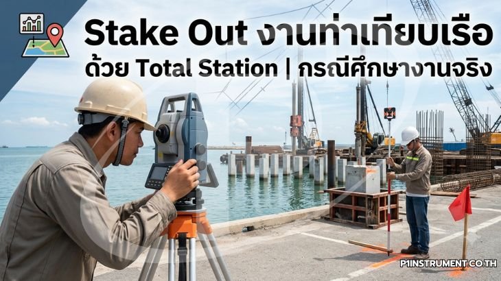 Stake Out งานท่าเทียบเรือด้วย Total Station กรณีศึกษางานจริง