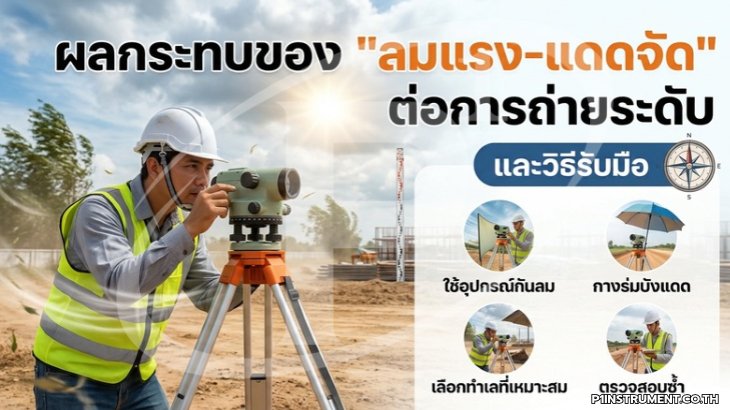 ผลกระทบของ "ลมแรง-แดดจัด" ต่อการถ่ายระดับ และวิธีรับมือ