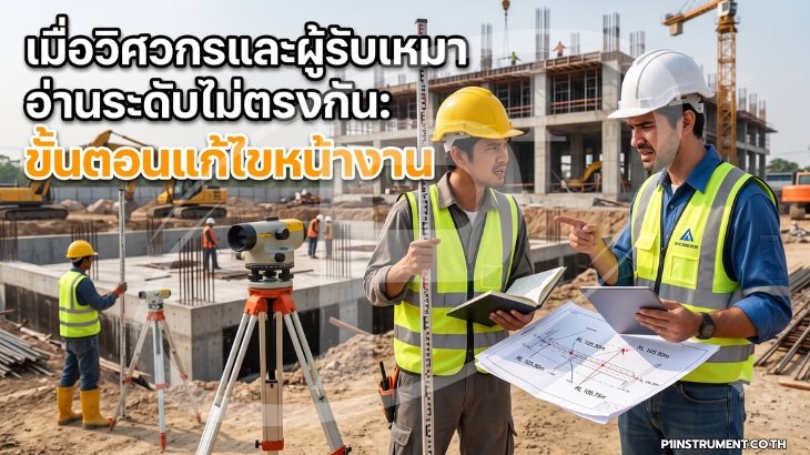 เมื่อวิศวกรและผู้รับเหมาอ่านระดับไม่ตรงกัน : ขั้นตอนแก้ไขหน้างาน