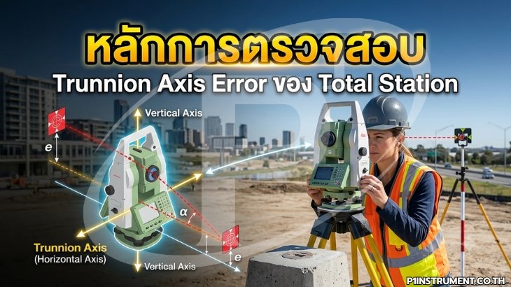หลักการตรวจสอบ Trunnion Axis Error ของ Total Station