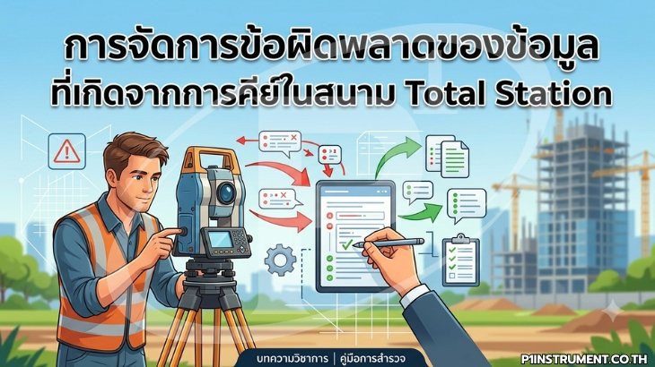 การจัดการข้อผิดพลาดของข้อมูลที่เกิดจากการคีย์ในสนาม Total Station