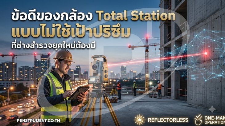 ข้อดีของกล้อง Total Station แบบไม่ใช้เป้าปริซึม ที่ช่างสำรวจยุคใหม่ต้องมี
