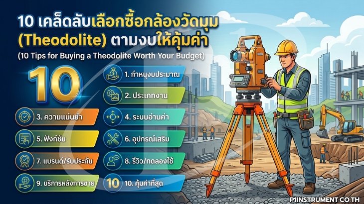 10 เคล็ดลับเลือกซื้อกล้องวัดมุม (Theodolite) ตามงบให้คุ้มค่า