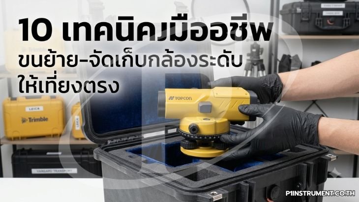 10 เทคนิคมืออาชีพ ขนย้าย-จัดเก็บกล้องระดับให้เที่ยงตรง