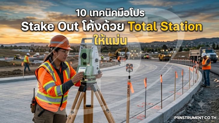10 เทคนิคมือโปร Stake Out โค้งด้วย Total Station ให้แม่น