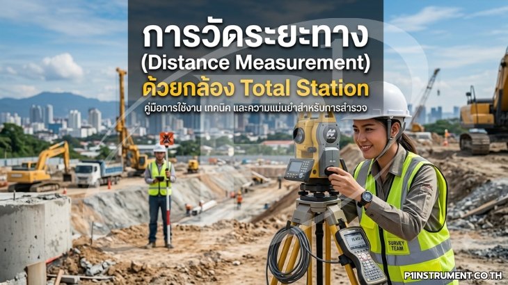 การวัดระยะทาง (Distance Measurement) ด้วยกล้อง Total Station
