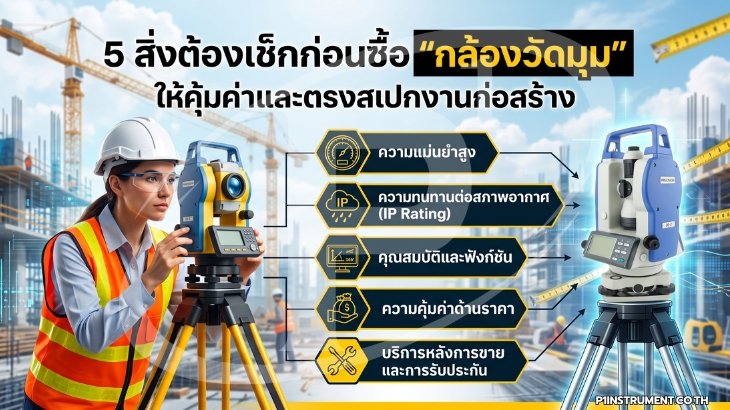 5 สิ่งต้องเช็กก่อนซื้อ "กล้องวัดมุม" ให้คุ้มค่าและตรงสเปกงานก่อสร้าง