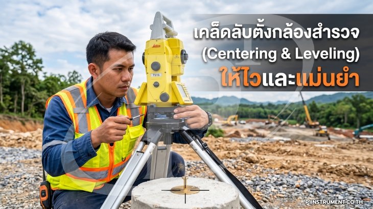 เคล็ดลับตั้งกล้องสำรวจ (Centering & Leveling) ให้ไวและแม่นยำ