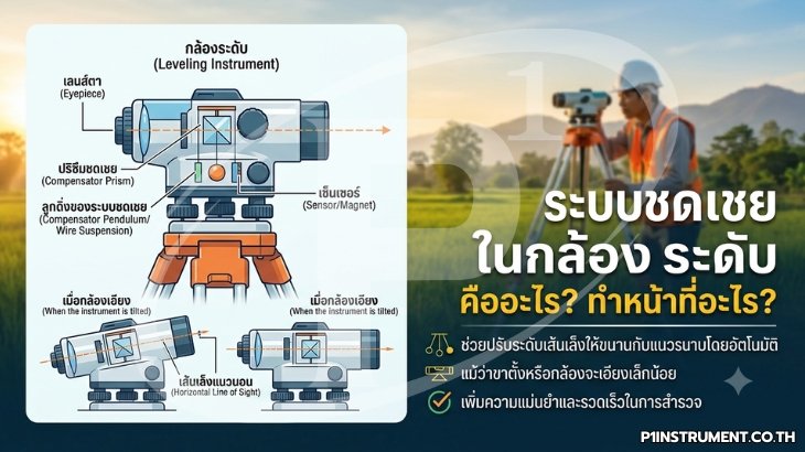 ระบบชดเชย (Compensator) ในกล้องระดับ คืออะไร? ทำหน้าที่อะไร?