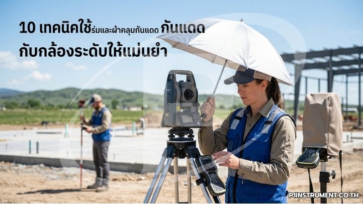 10 เทคนิคใช้ร่มและผ้าคลุมกันแดดกับกล้องระดับให้แม่นยำ