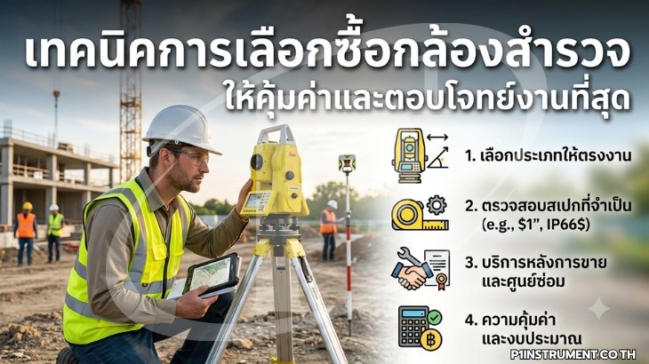 เทคนิคการเลือกซื้อกล้องสำรวจให้คุ้มค่าและตอบโจทย์งานที่สุด