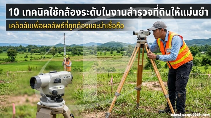 10 เทคนิคใช้กล้องระดับในงานสำรวจที่ดินให้แม่นยำ