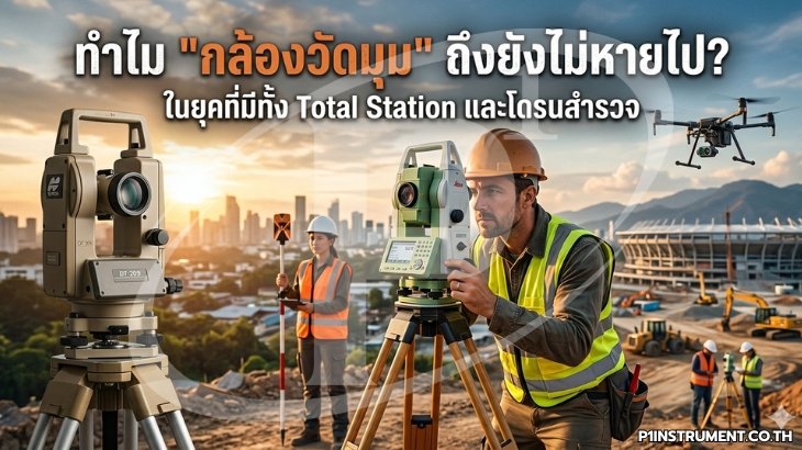 ทำไม "กล้องวัดมุม" ถึงยังไม่หายไป? ในยุคที่มีทั้ง Total Station และโดรนสำรวจ