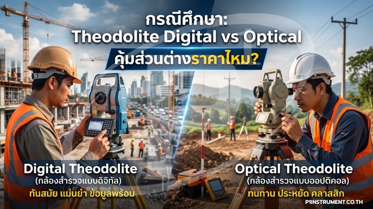 กรณีศึกษา: Theodolite Digital vs Optical คุ้มส่วนต่างราคาไหม