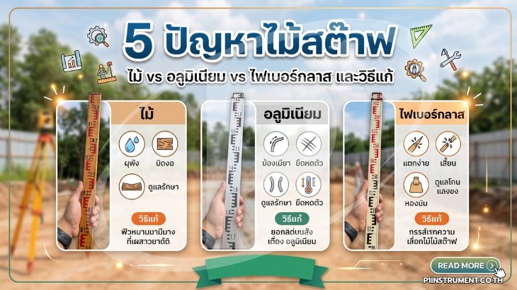 5 ปัญหาไม้สต๊าฟ ไม้ vs อลูมิเนียม vs ไฟเบอร์กลาส และวิธีแก้