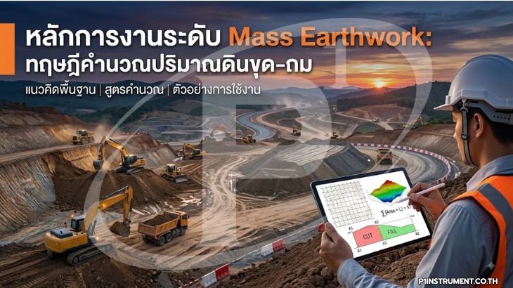 หลักการงานระดับ Mass Earthwork: ทฤษฎีคำนวณปริมาณดินขุด-ถม