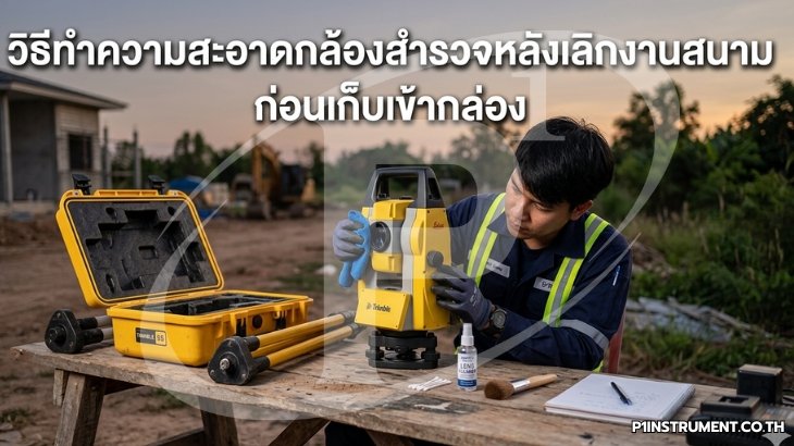 วิธีทำความสะอาดกล้องสำรวจหลังเลิกงานสนาม ก่อนเก็บเข้ากล่อง