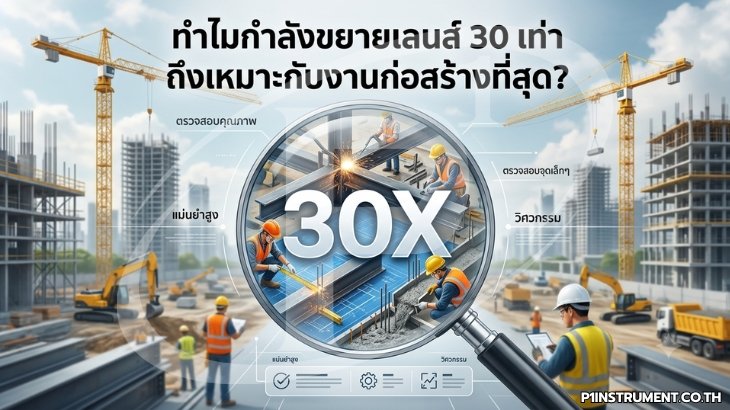 ทำไมกำลังขยายเลนส์ 30 เท่า ถึงเหมาะกับงานก่อสร้างที่สุด?
