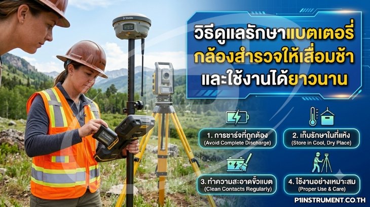 วิธีดูแลรักษาแบตเตอรี่กล้องสำรวจให้เสื่อมช้าและใช้งานได้ยาวนาน