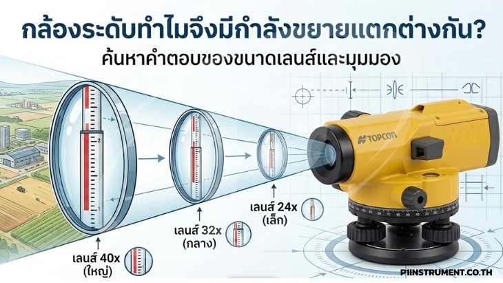 ไขข้อข้องใจ: กล้องระดับทำไมจึงมีกำลังขยายแตกต่างกัน?