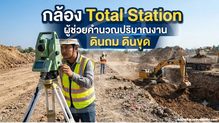 กล้อง Total Station ผู้ช่วยมือหนึ่งในการคำนวณปริมาณงาน "ดินขุด-ดินถม"
