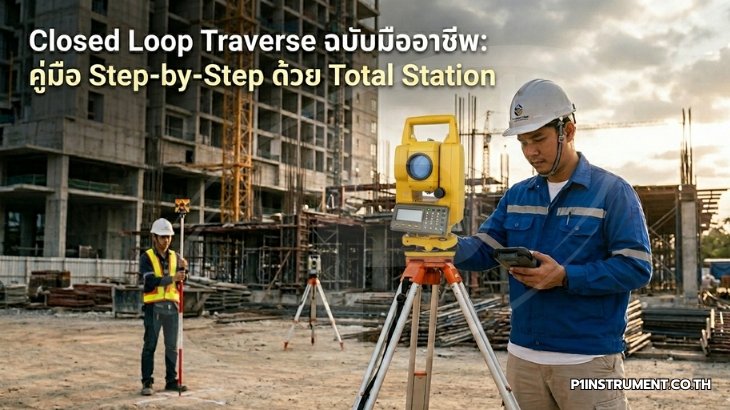 Closed Loop Traverse ฉบับมืออาชีพ: คู่มือ Step-by-Step ด้วย Total Station