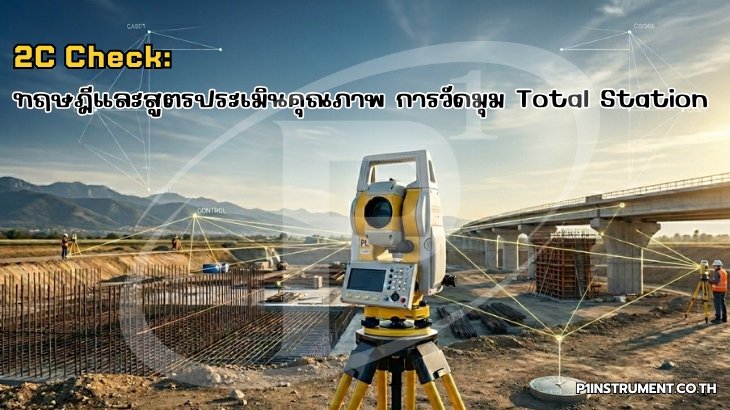 2C Check: ทฤษฎีและสูตรประเมินคุณภาพการวัดมุม Total Station