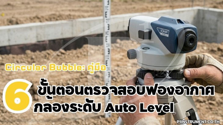 Circular Bubble: คู่มือ 6 ขั้นตอนตรวจสอบฟองอากาศกล้องระดับ Auto Level