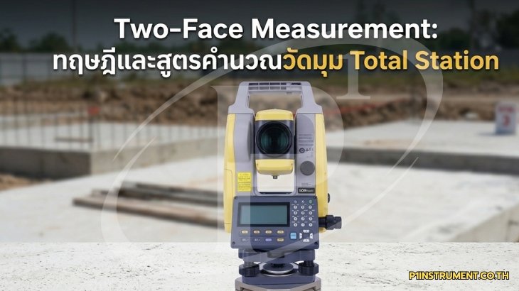 Two-Face Measurement: ทฤษฎีและสูตรคำนวณวัดมุม Total Station