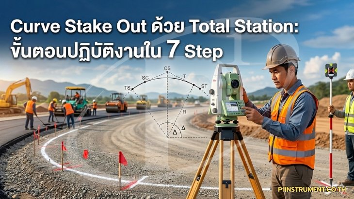 Curve Stake Out ด้วย Total Station: ขั้นตอนปฏิบัติงานใน 7 Step