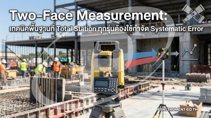 Two-Face Measurement: เทคนิคพื้นฐานที่ Total Station ทุกรุ่นต้องใช้กำจัด Systematic Error