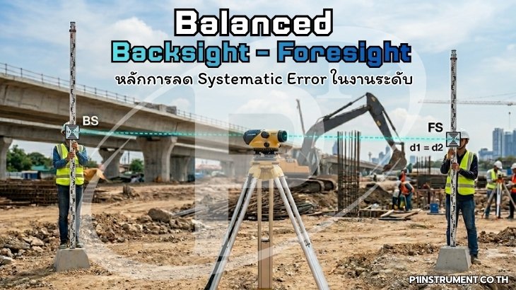 Balanced Backsight-Foresight หลักการลด Systematic Error ในงานระดับ