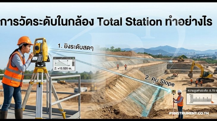 การวัดระดับด้วยกล้อง Total Station ทำอย่างไรให้เป๊ะ?