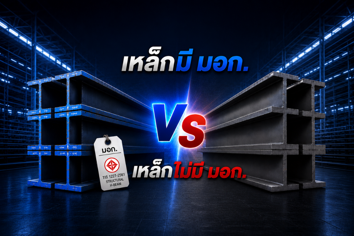 เหล็กมี มอก. กับไม่มี มอก. ต่างกันยังไง? 