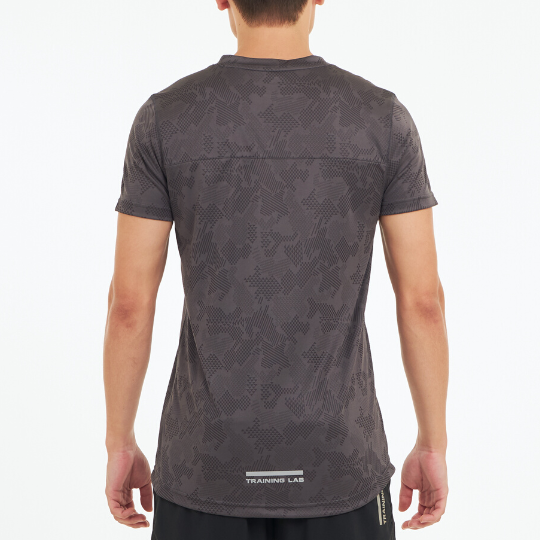 TL Distance T-Shirt เสื้อกีฬาทรงคอวี (เทา)