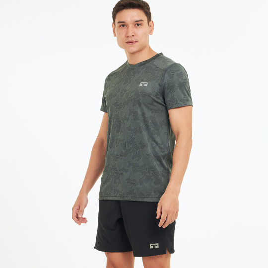 Physical Distance Shirts TL Distance T-Shirt เสื้อกีฬาทรงคอวี (เขียว)