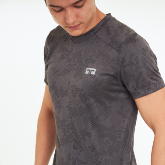 Physical Distance Shirts TL Distance T-Shirt เสื้อกีฬาทรงคอวี (เทา)